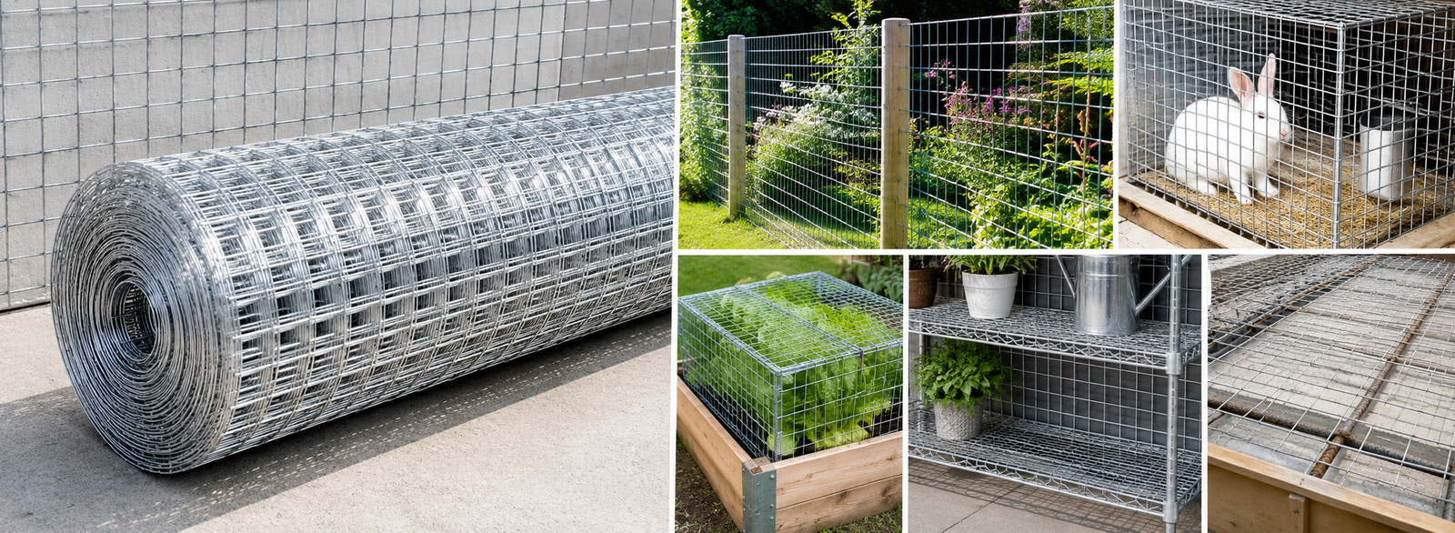 Electro galvanized wire mesh surface close-up
